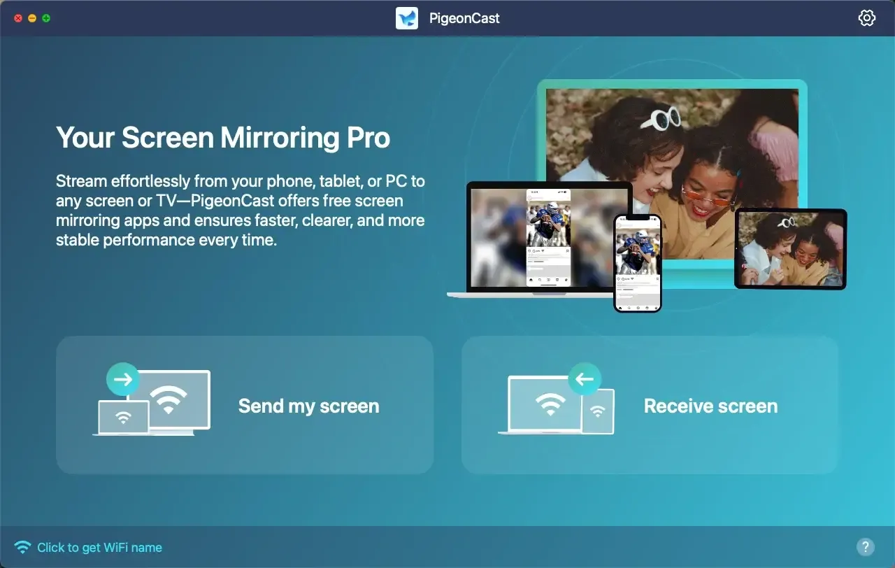 PigeonCast Mac screen mirroring app