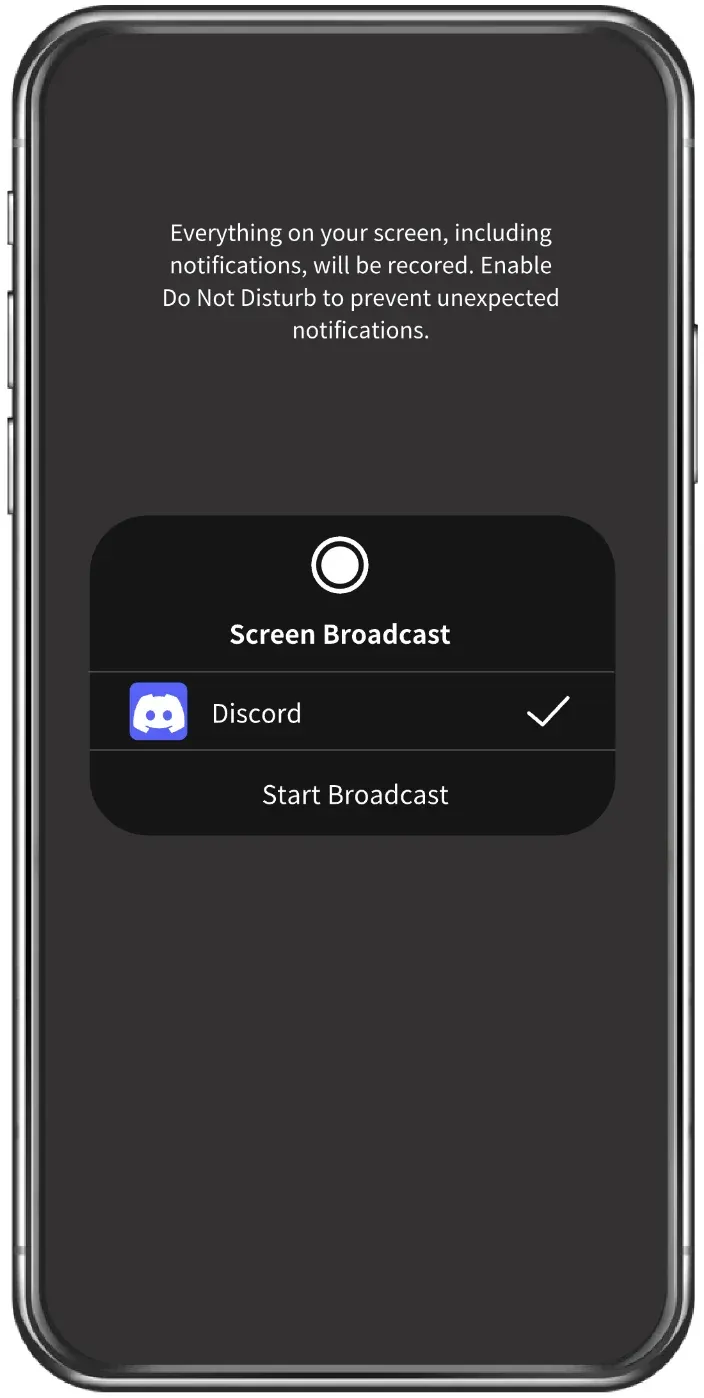 start broadcasting Discord