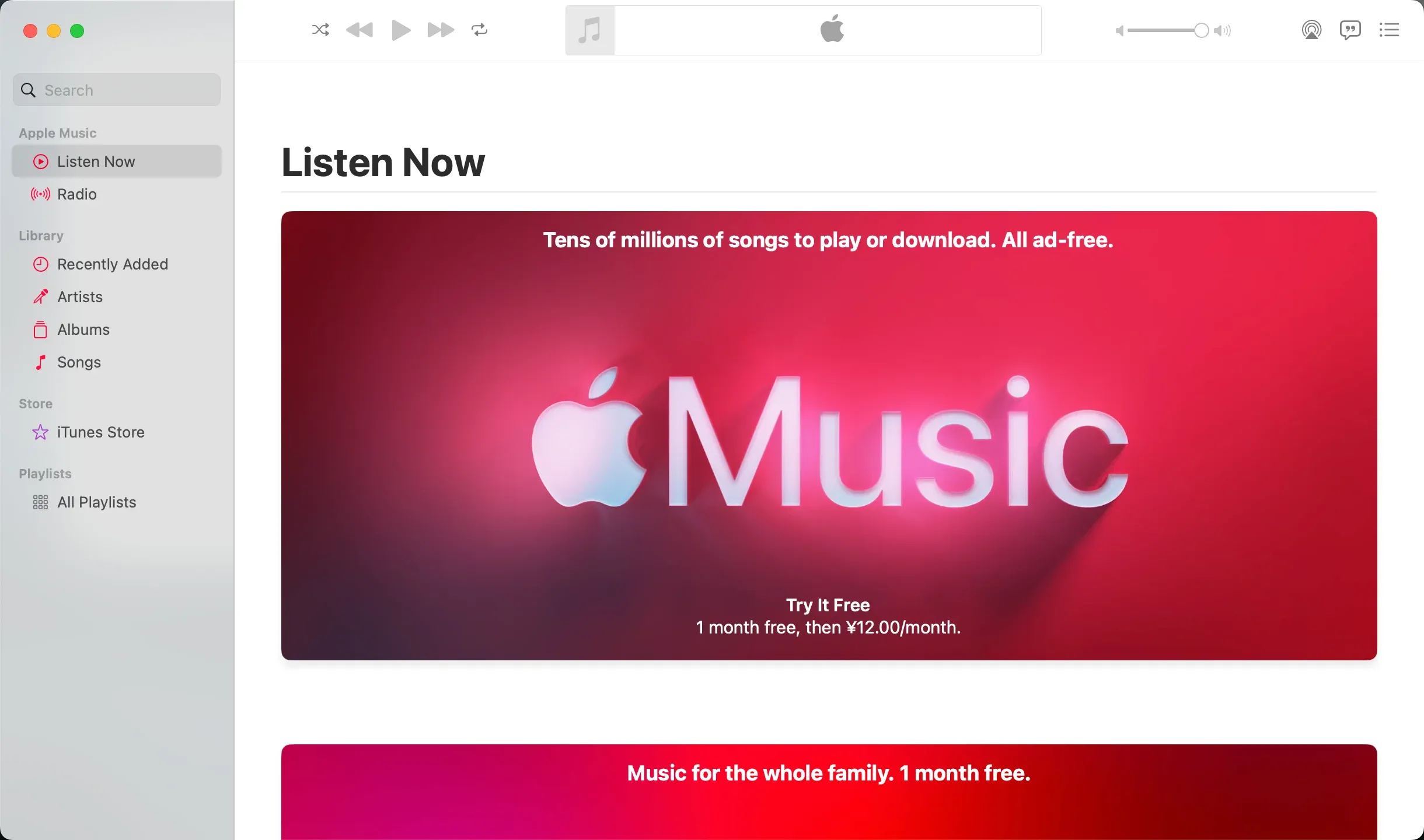 open the Apple Music app on Mac