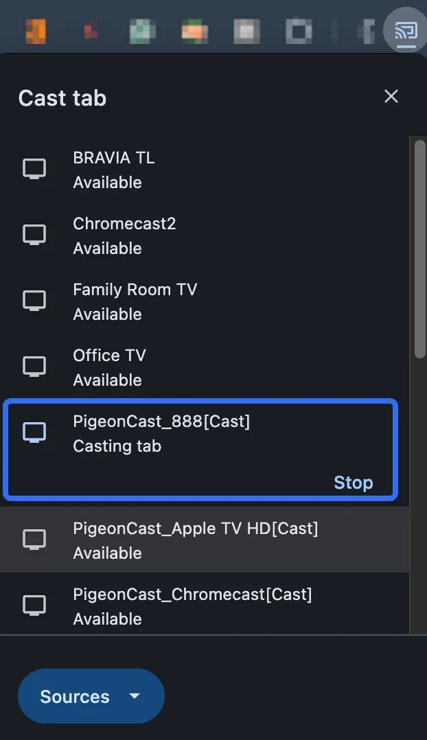 stop Mac screen mirroring in Chrome