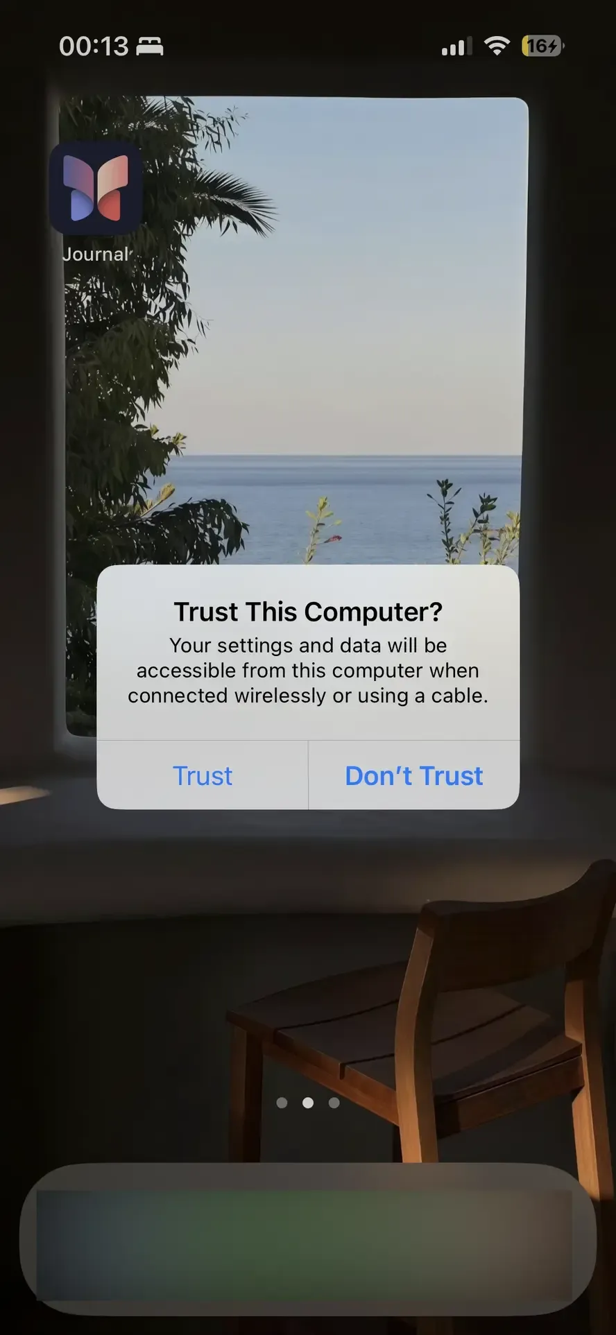 "Trust This Computer?" prompted message on Windows