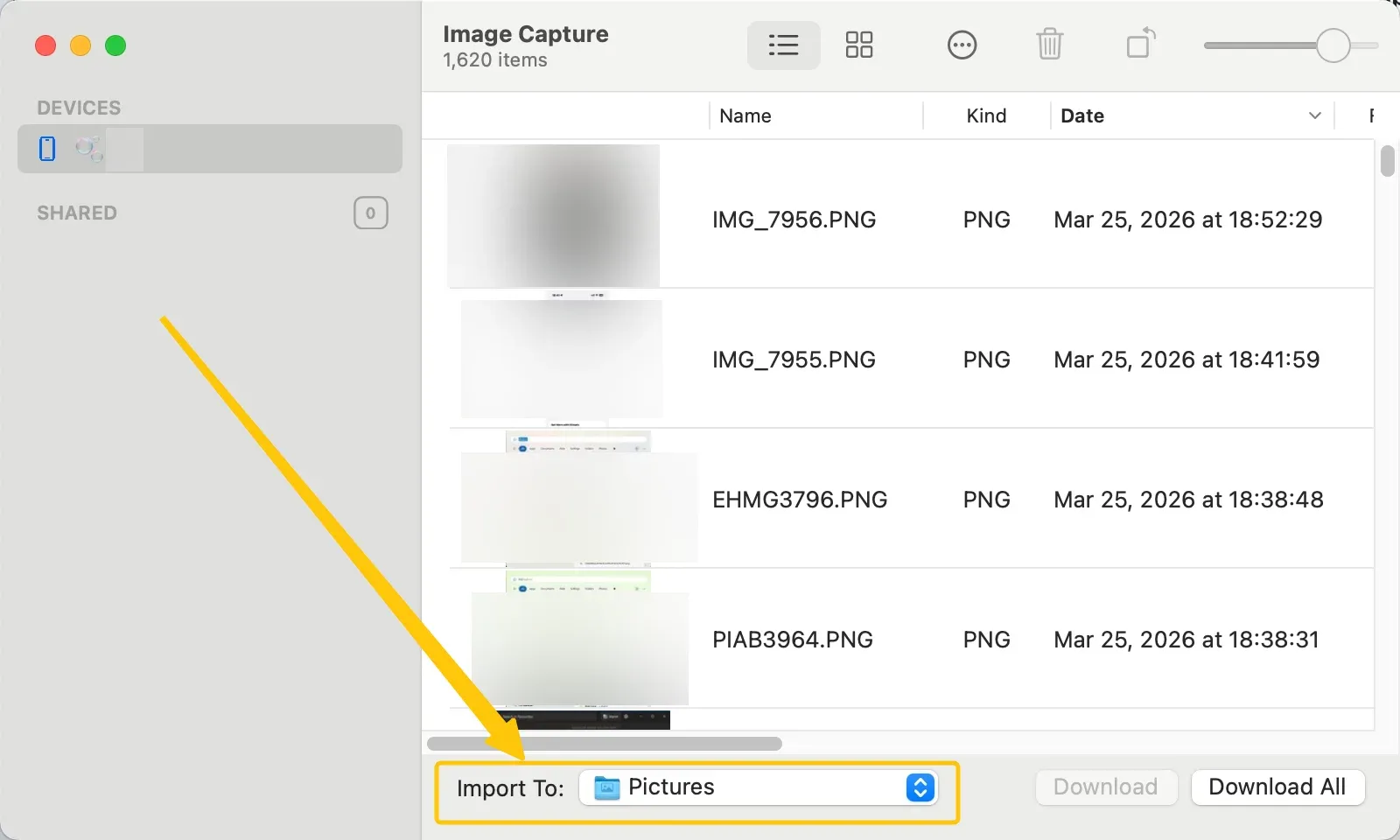Choose a destination folder