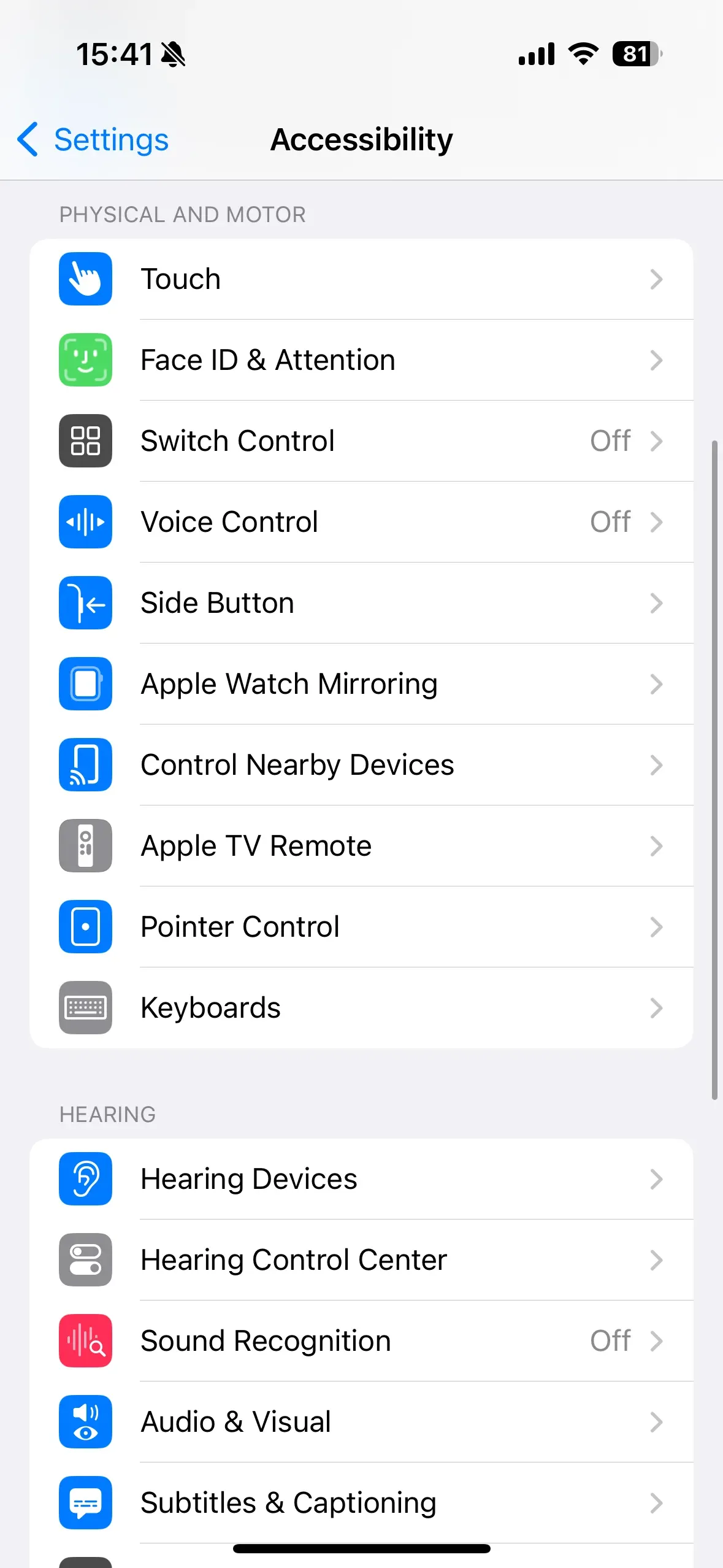 access Accessibility on iPhone