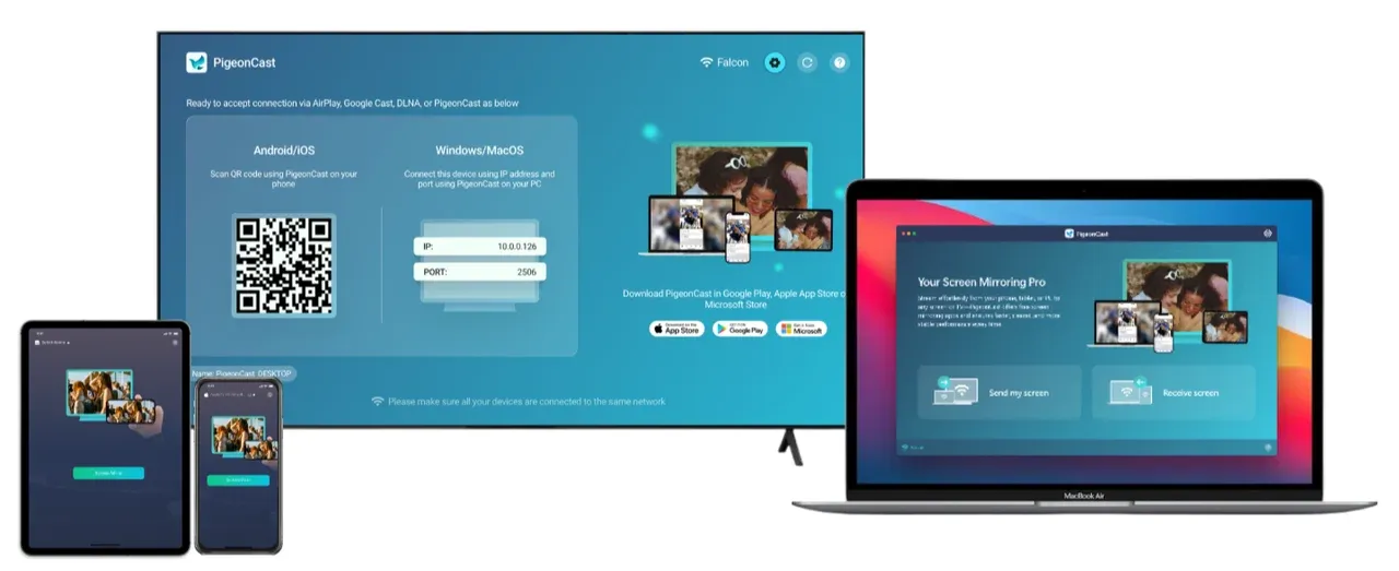 PigeonCast on Apple devices