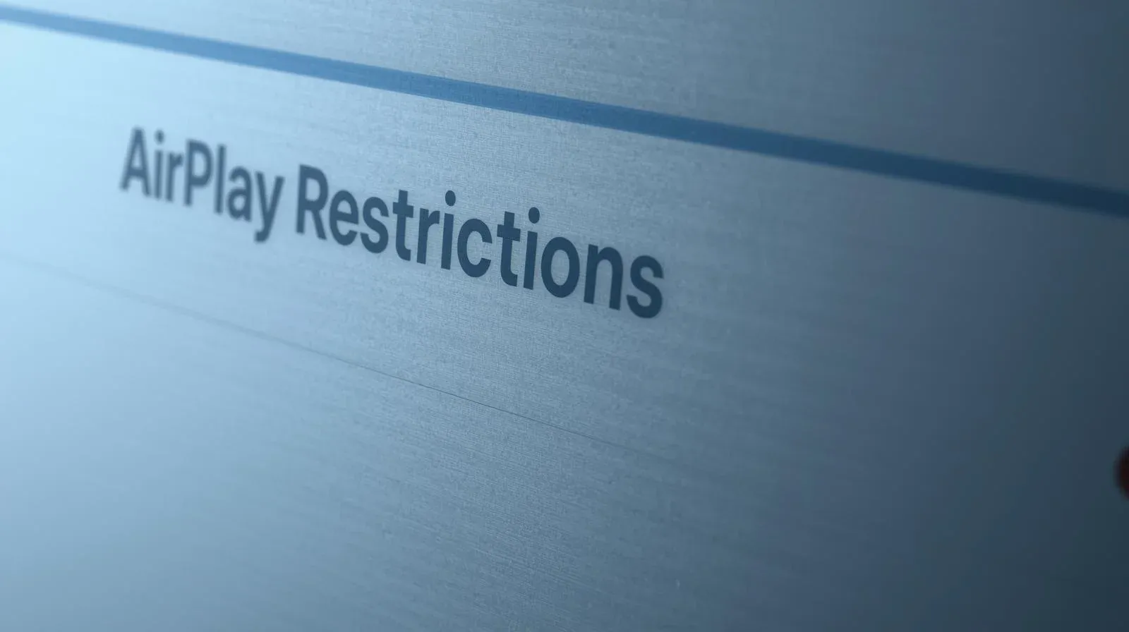 AirPlay Restrictions