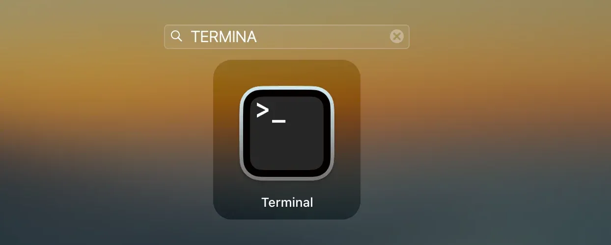 find Terminal app on MacBook