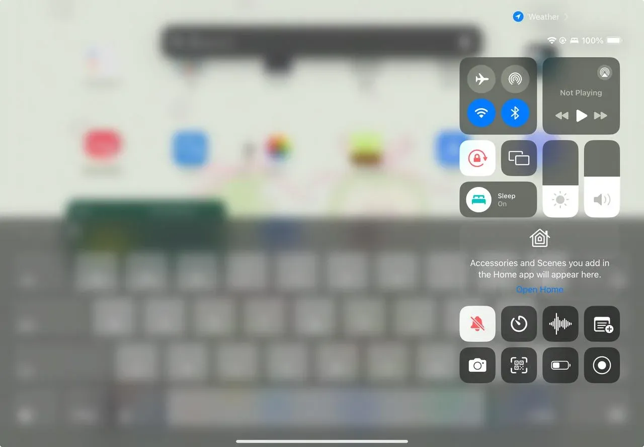 Screen Mirroring in the Control Center