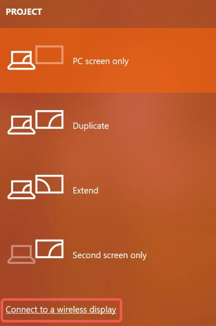 open Project menu on Windows PC