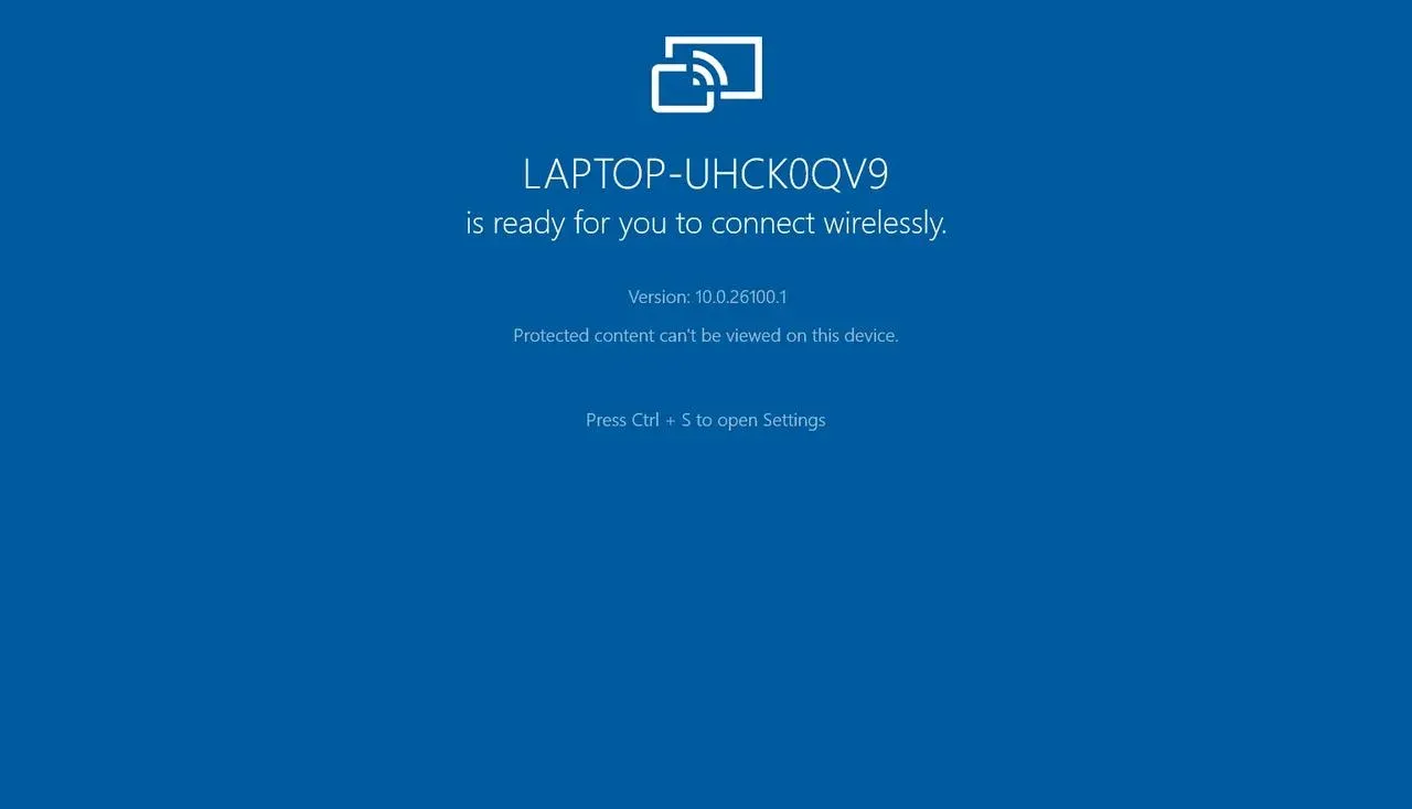 enable Wireless Display on Windows PC
