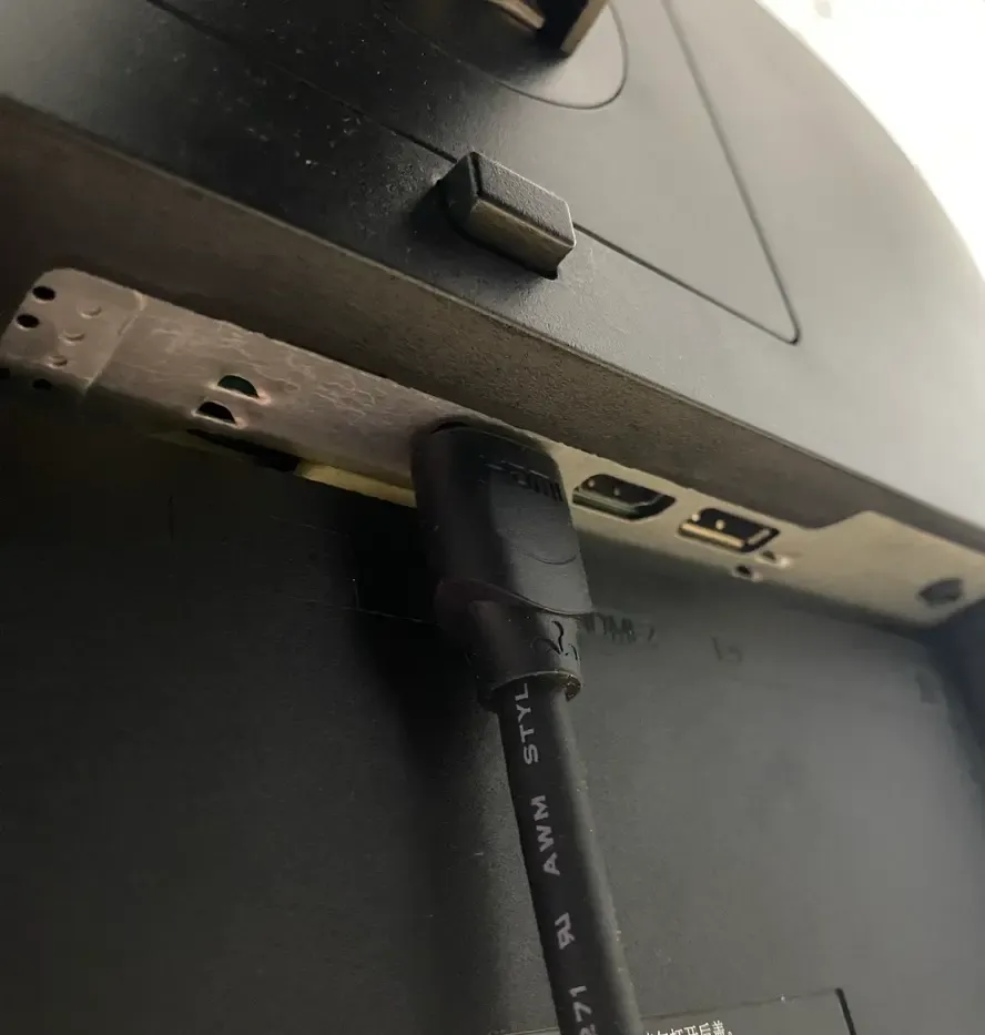 HDMI input port on TV
