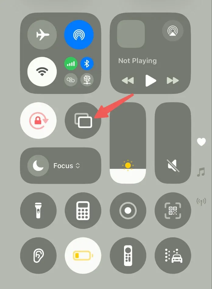 Abrir el Centro de control en iPhone