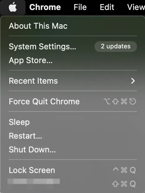 restart MacBook Air