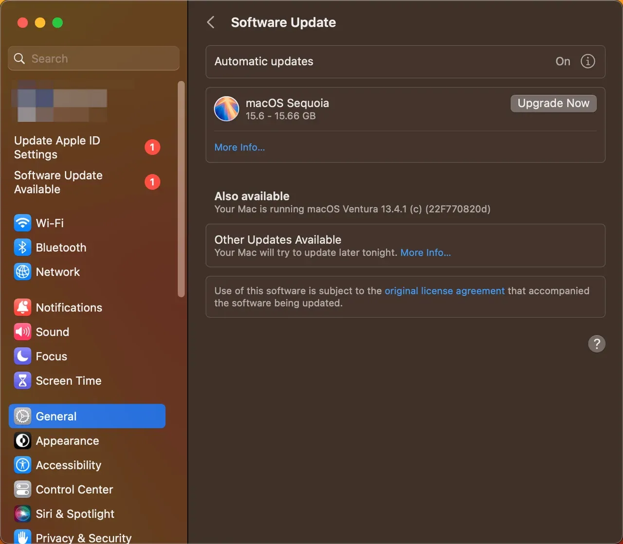 update MacBook