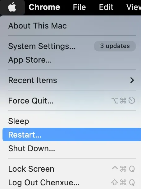 how to restart MacBook