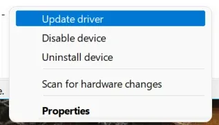 Update driver