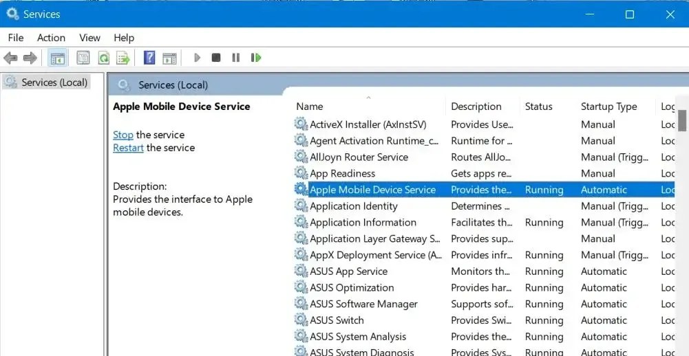 Apple Mobile Device Service