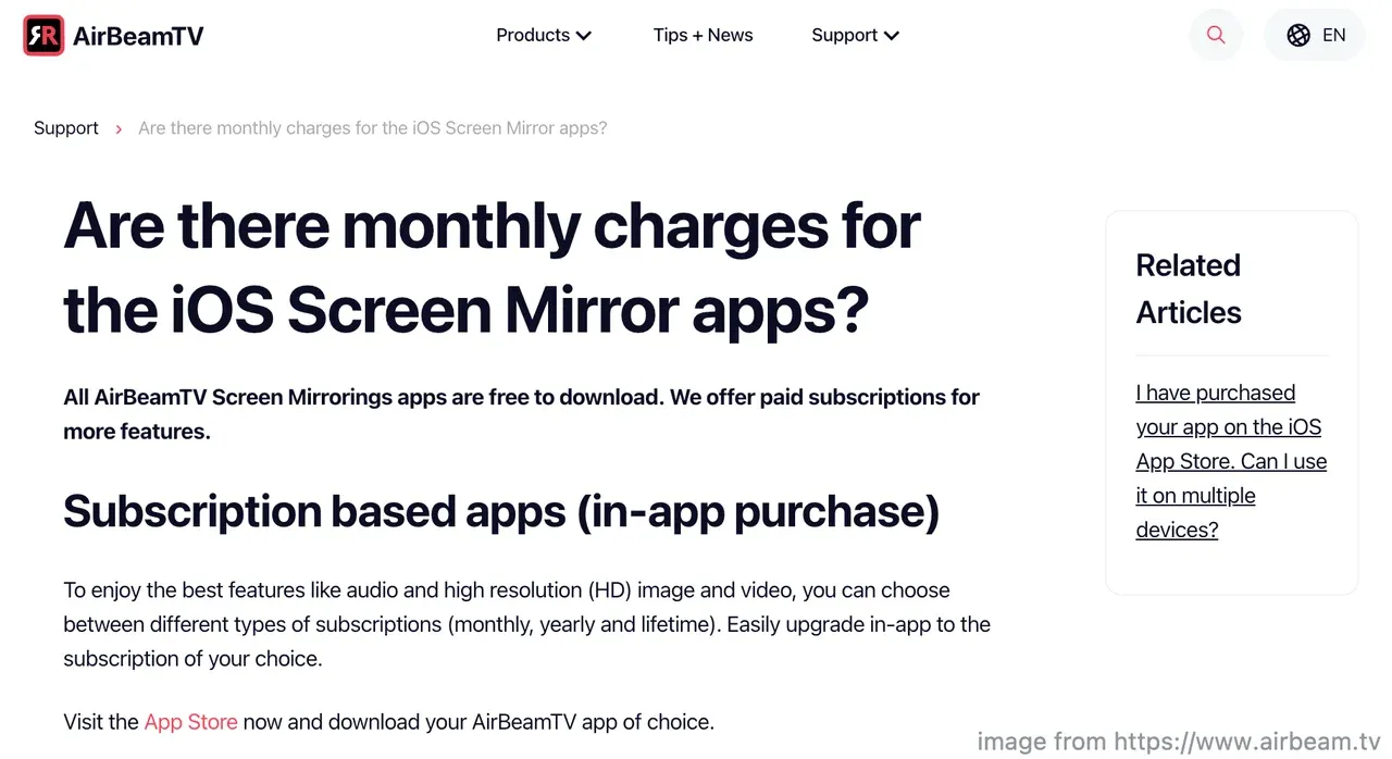 AirBeamTV announcement