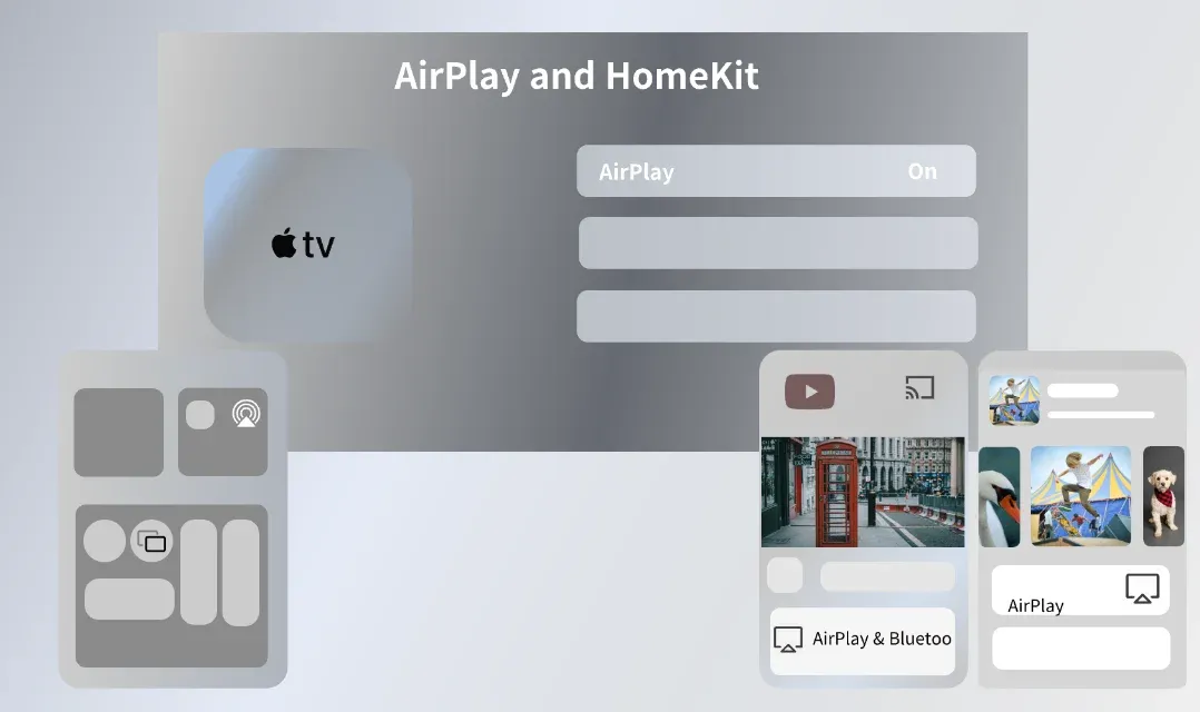 find AirPlay feature on different devices