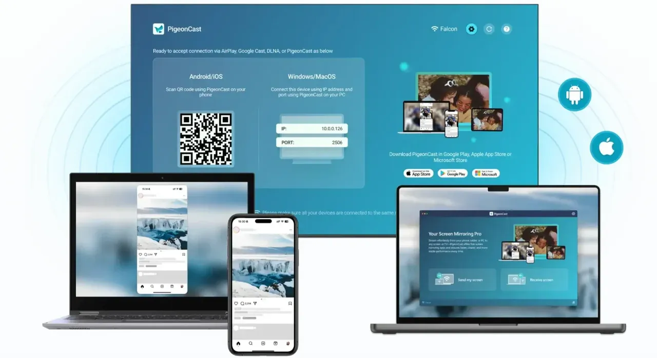 set up PigeonCast on different platforms