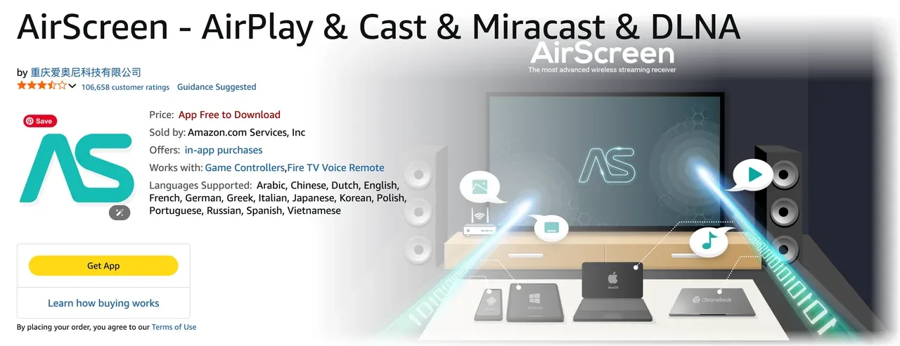 AirScreen available on Amazon Appstore