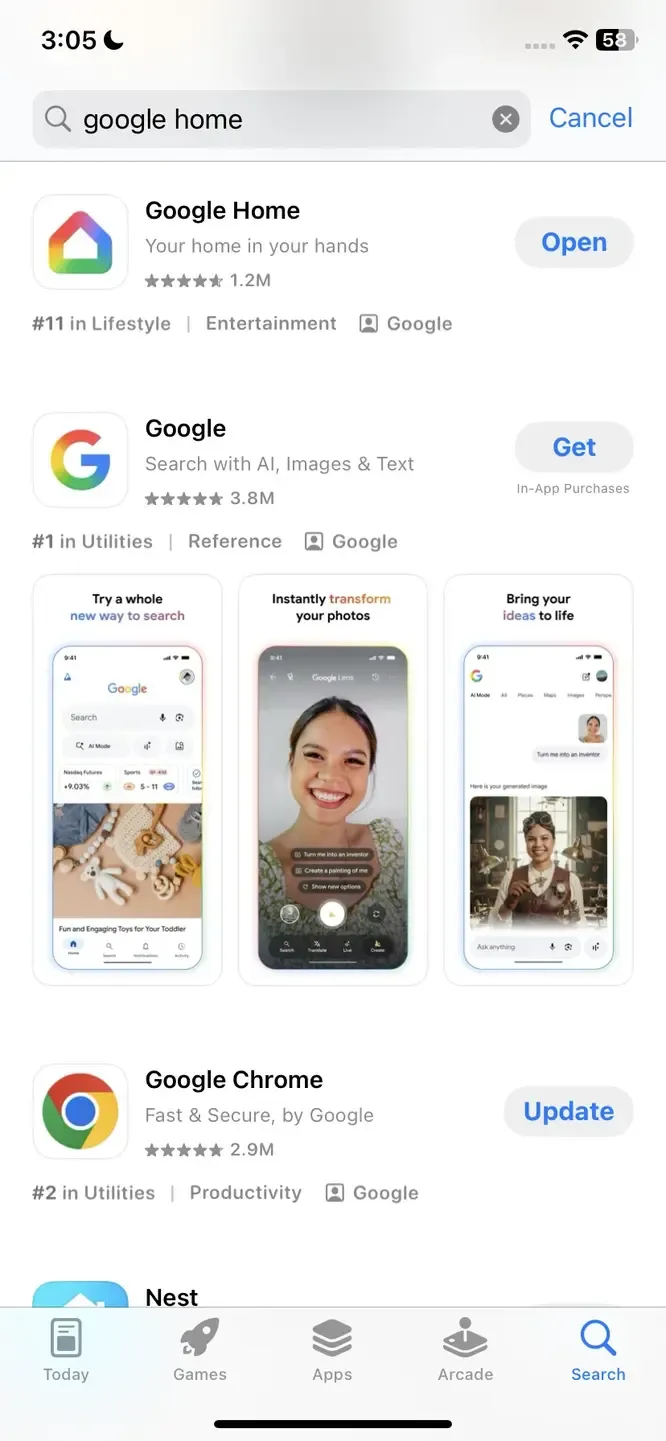 Google Home app
