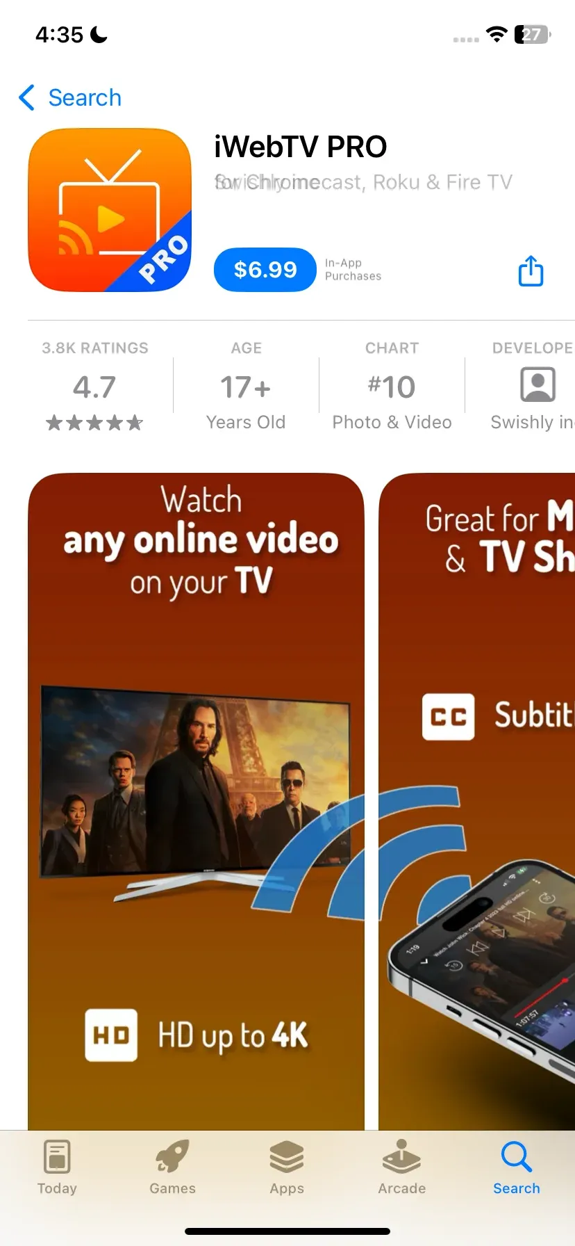 iWebTV Pro app