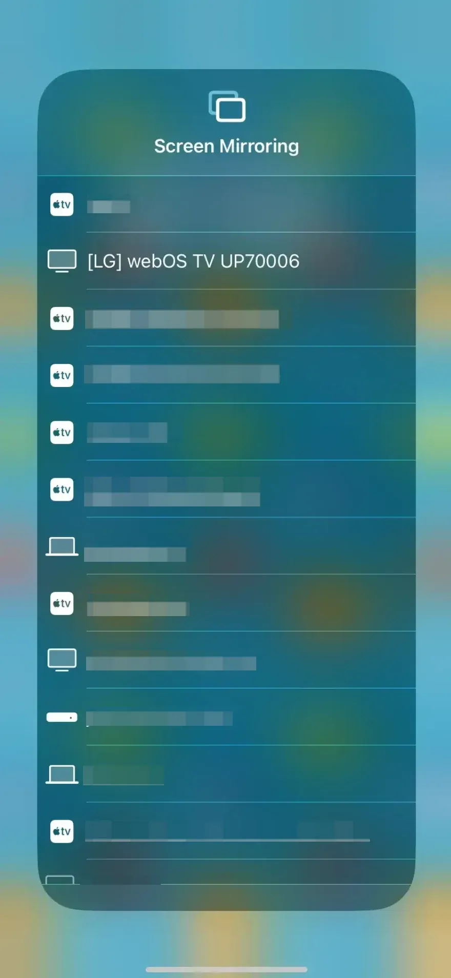 enable screen mirroring on iPhone