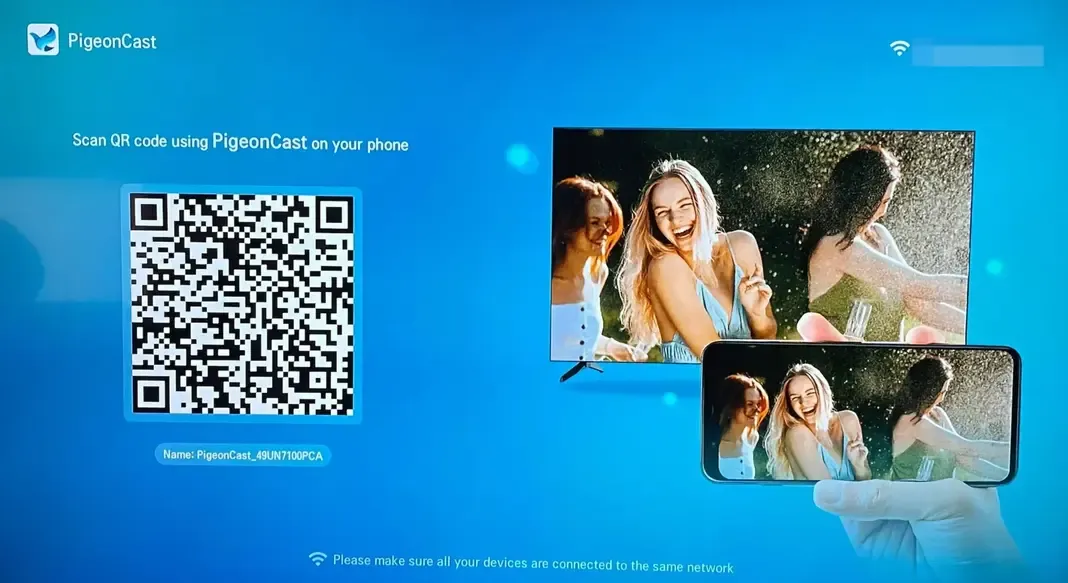 set up PigeonCast on LG TV