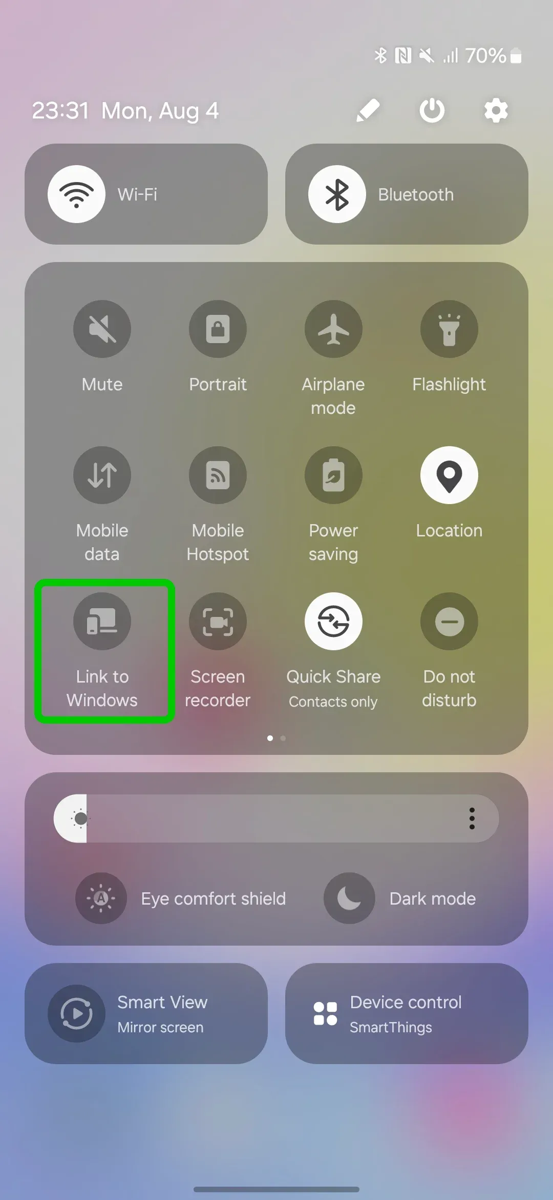 Link to Windows option on Samsung TV