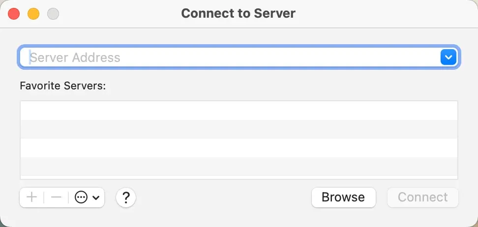Server Address field