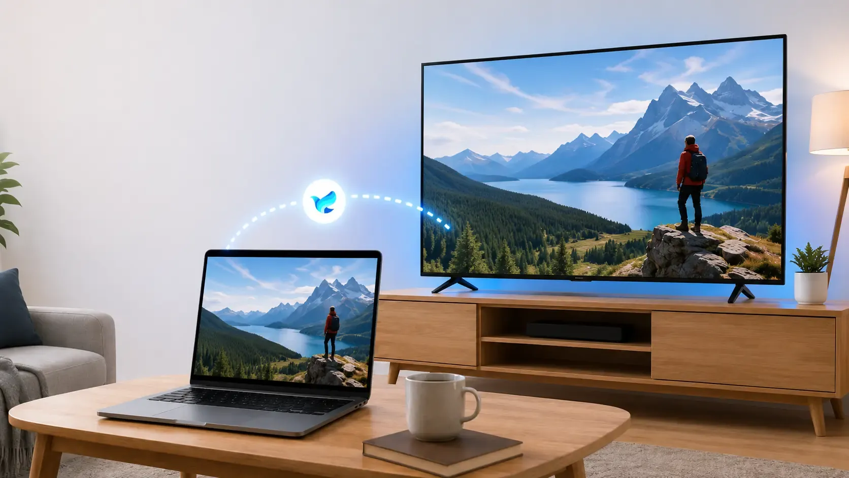 use PigeonCast to mirror your MacBook to TV