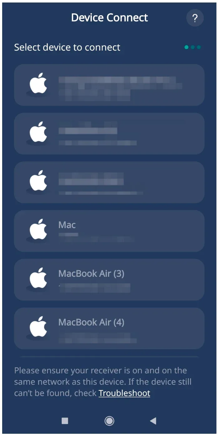 find MacBook on Android