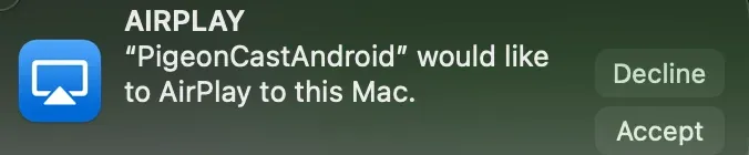 click Accept on MacBook