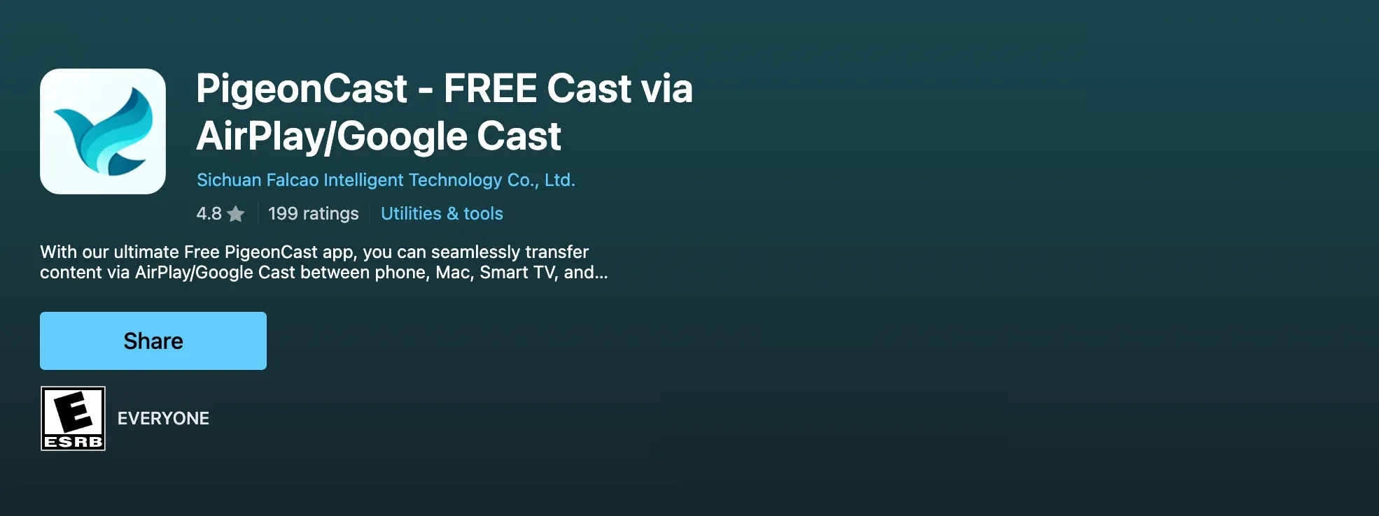 PigeonCast on Microsoft Store
