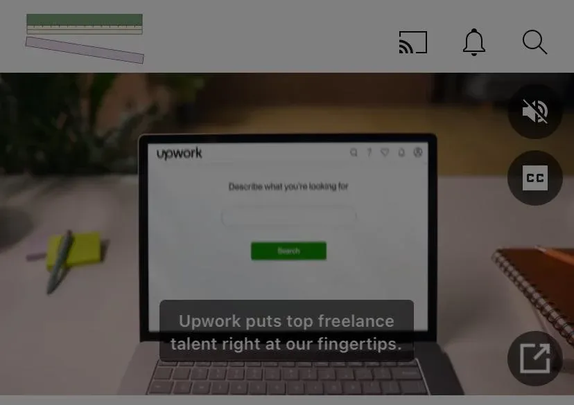 Cast icon on YouTube