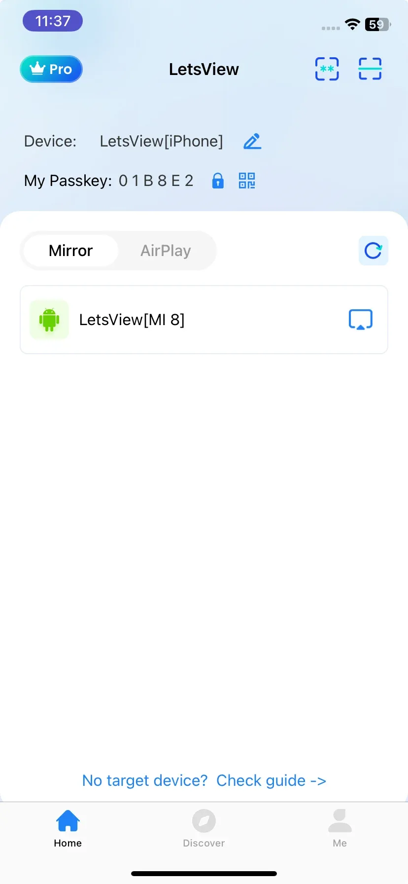 LetsView menu