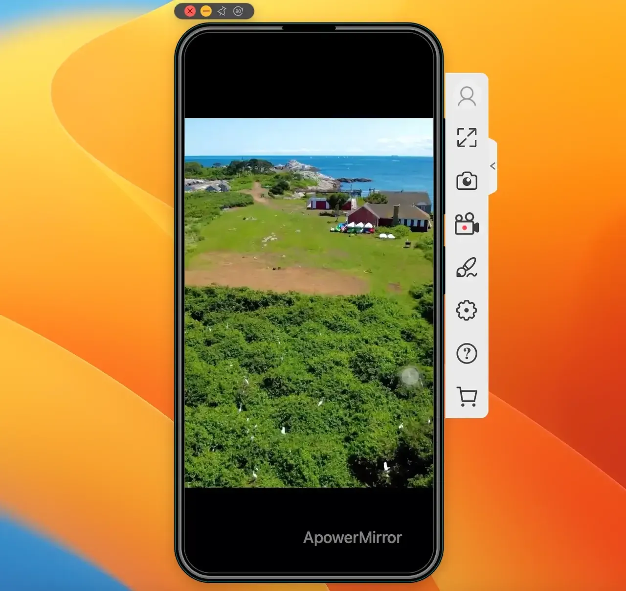 iPhone to Mac via ApowerMirror