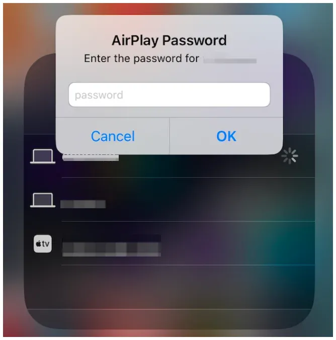 enter AirPlay passcode