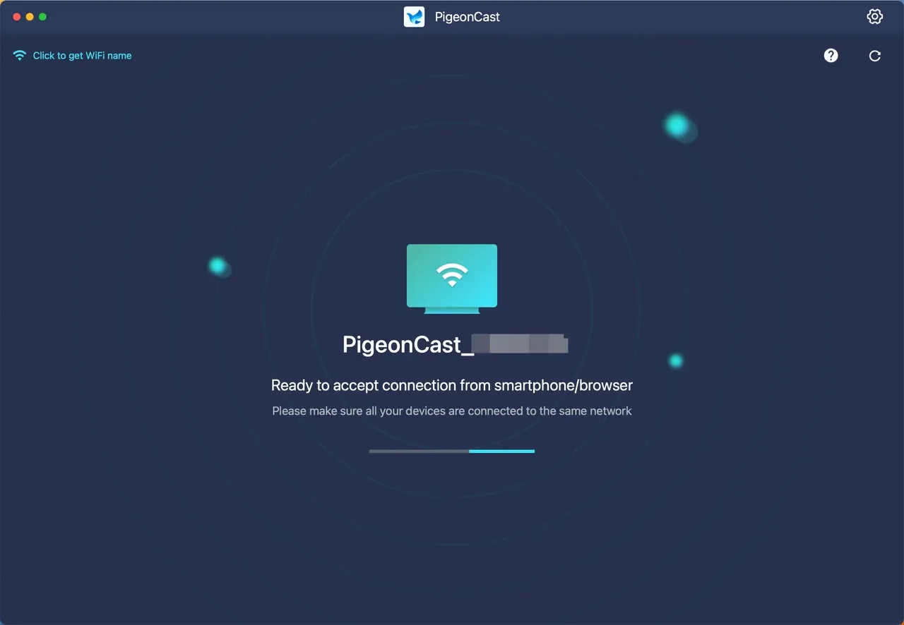 launch the PigeonCast app