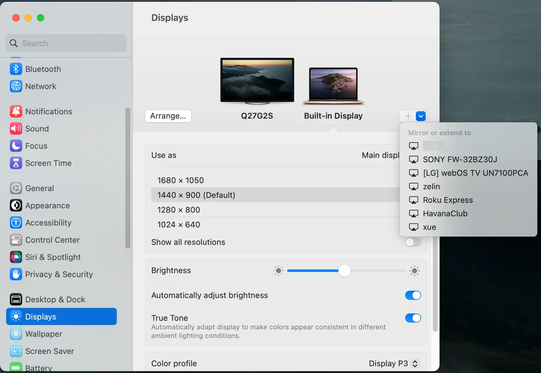 click the plus button and choose a device to connect to
