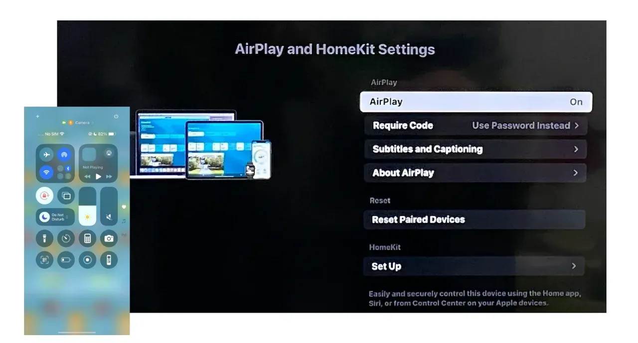 connect iPhone to TV via AirPlay