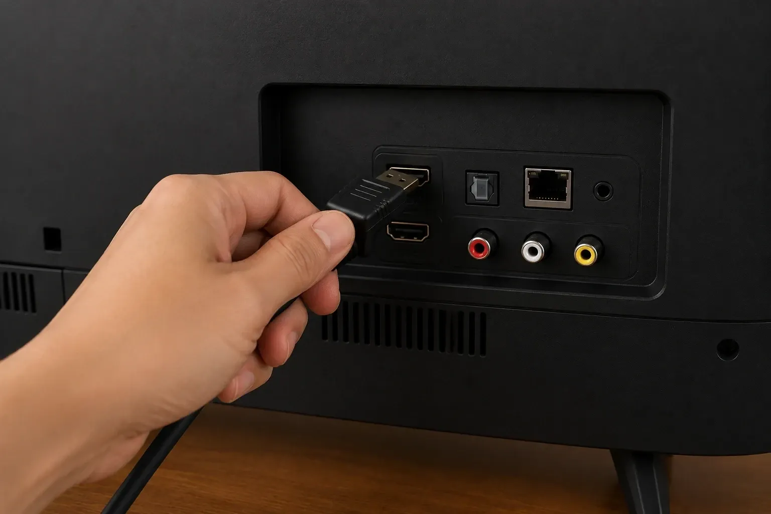 unplug the HDMI cable from TV