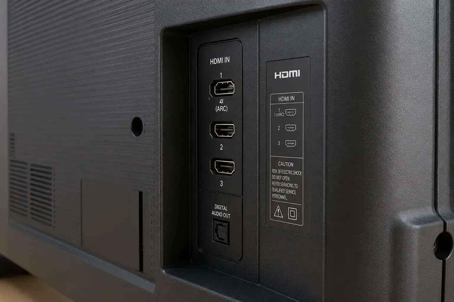 HDMI input ports on TV