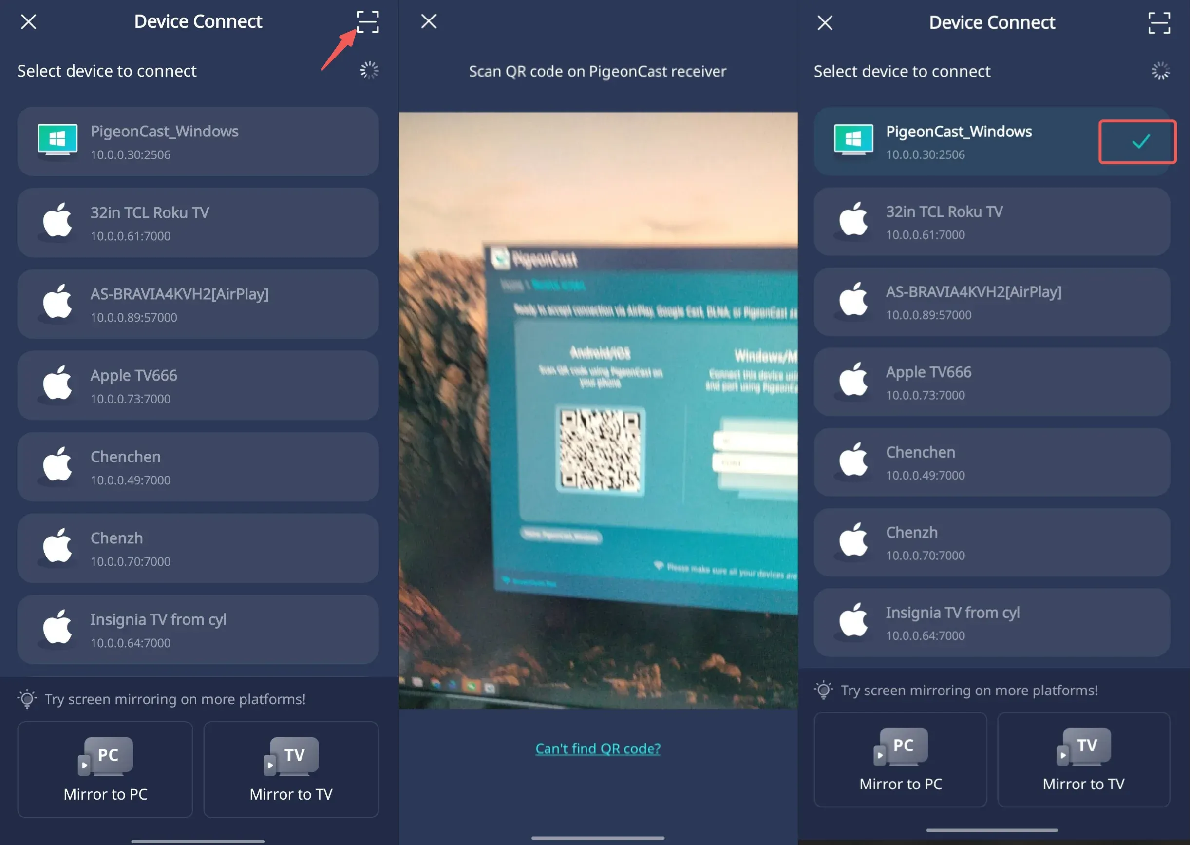Scan to Connect