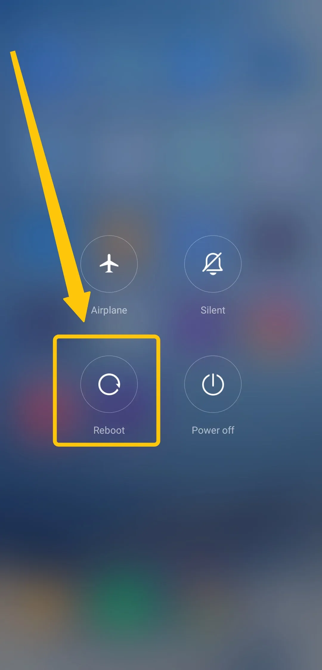 Restart option on Android
