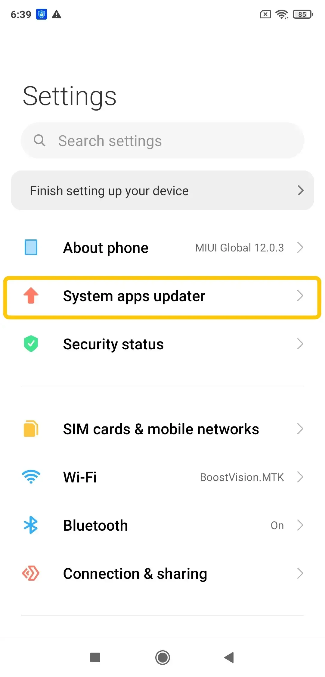 Software Update on Android