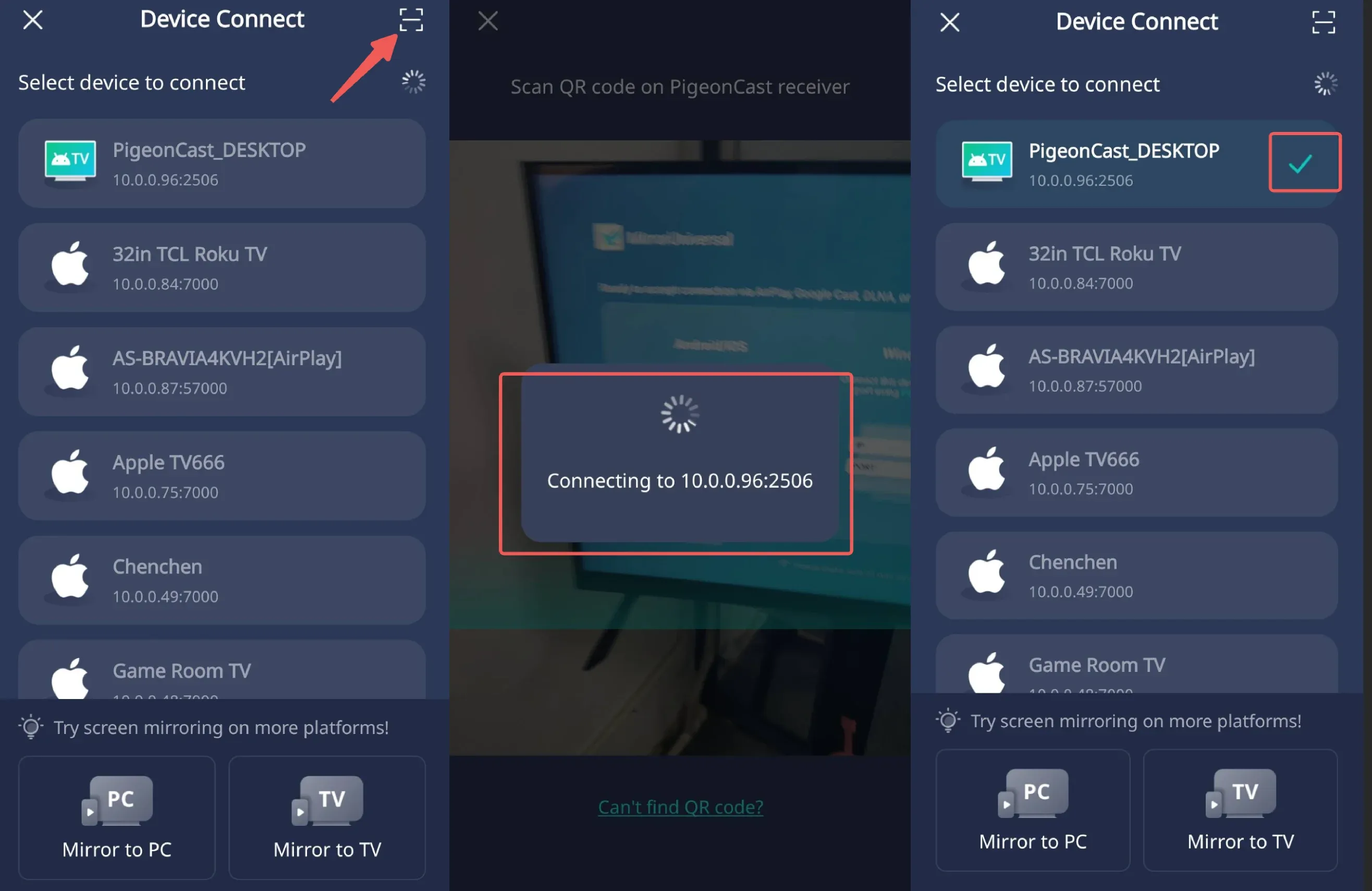 Scan QR Code and Connect Android Phone to Android TV