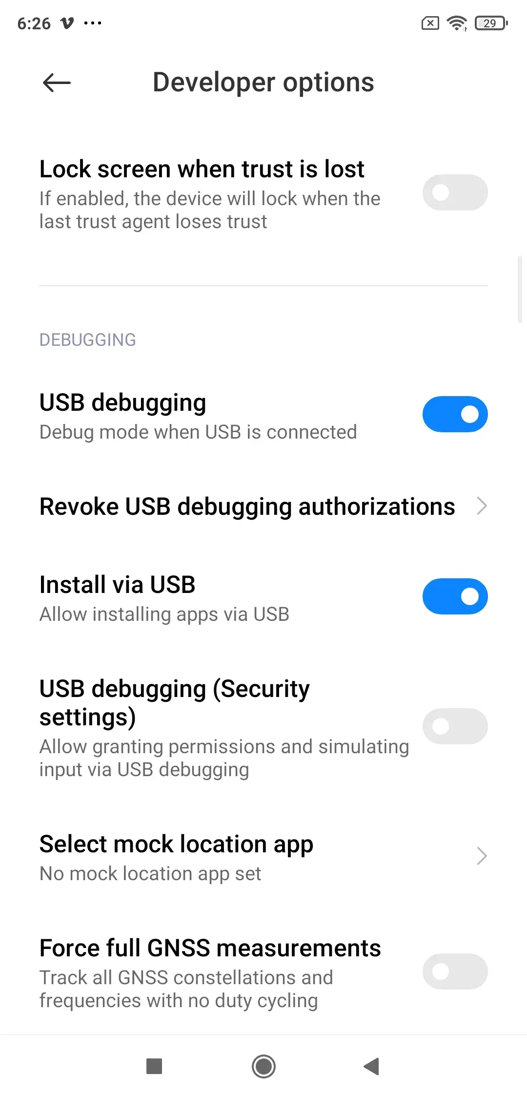 turn on USB debugging on Android phone