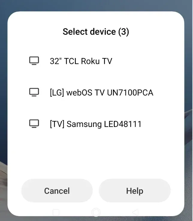 Miracast Android to TV