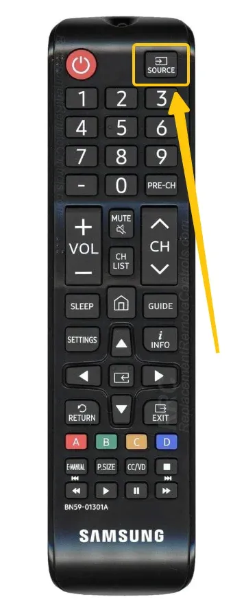 Source and Input button